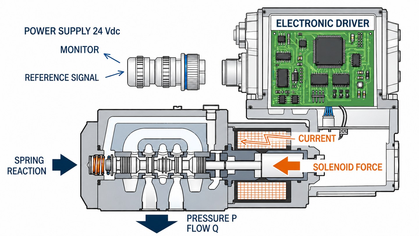 Fig. 1. General control chain of a proportional valve