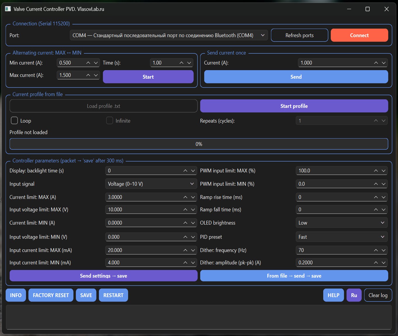 Fig. 2. Driver setup through a PC
