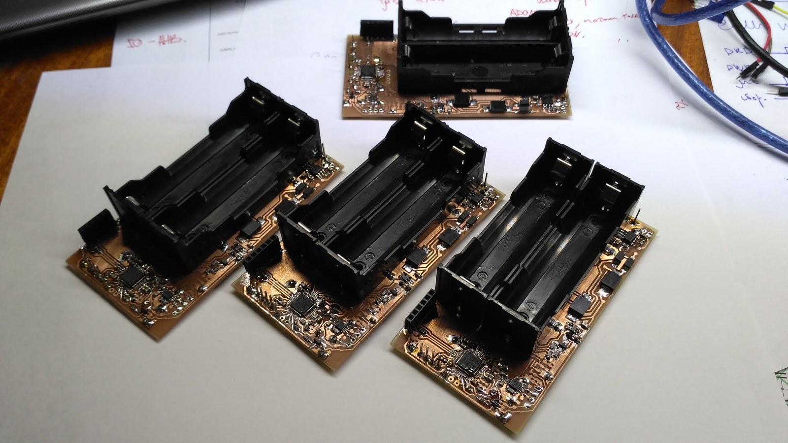 Measurement-board prototypes with different measurement-stage variants
