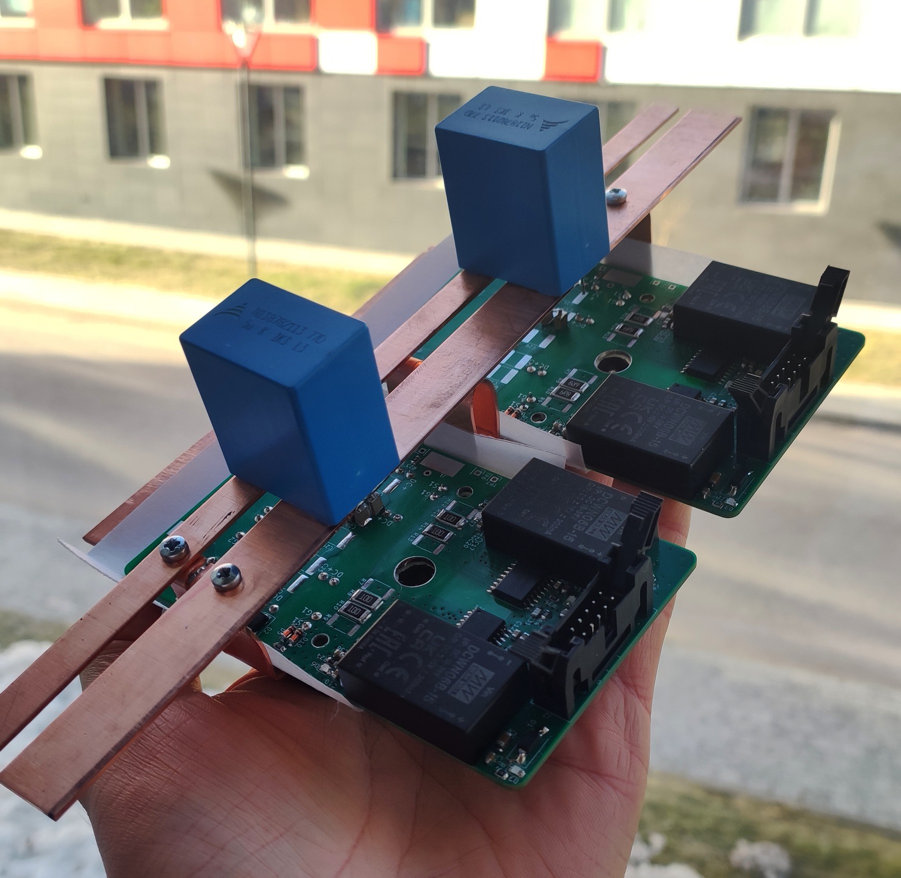SiC half-bridge module drivers assembled into a full bridge. The power modules are underneath and not visible