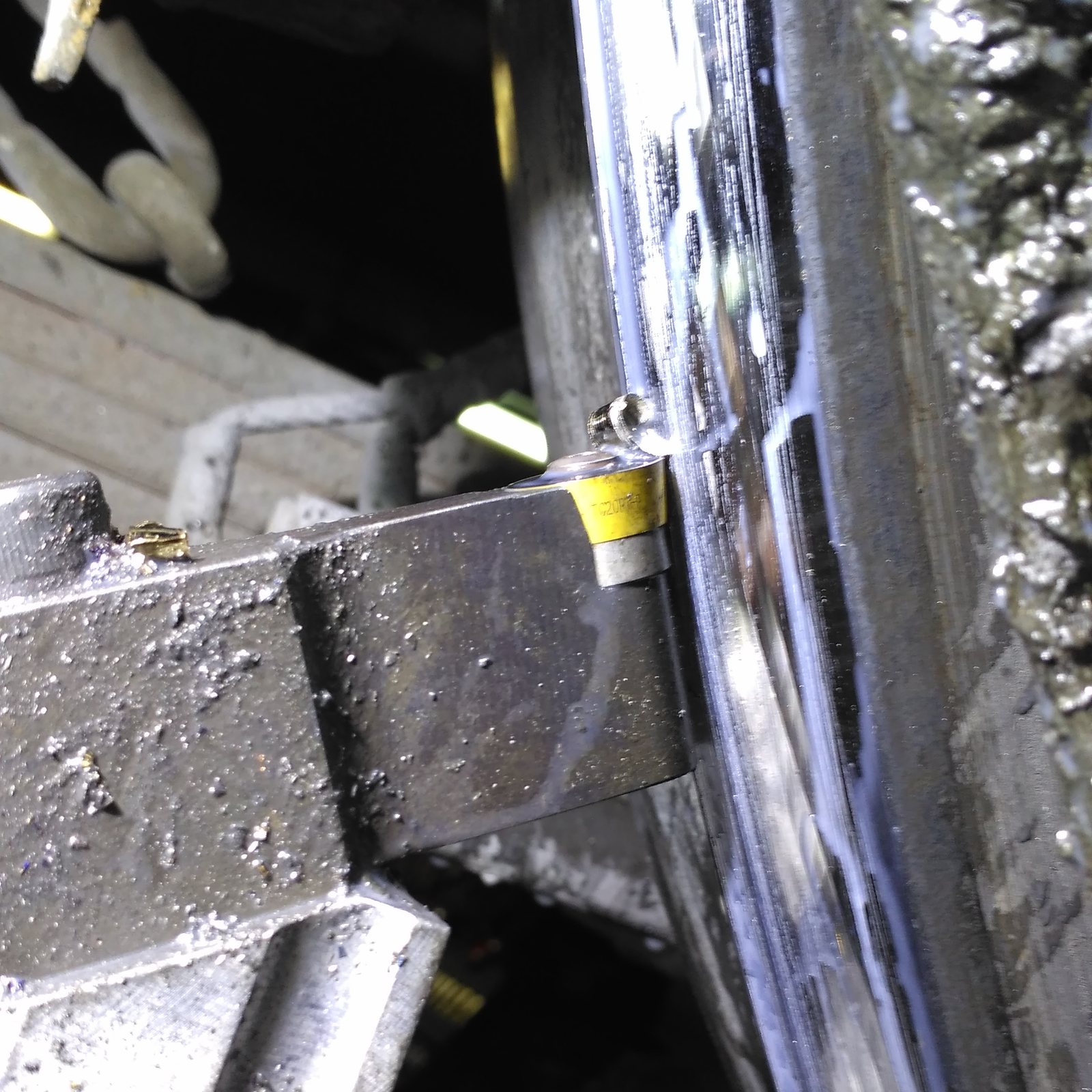 Manual coolant supply. Automatic mode was planned for later versions