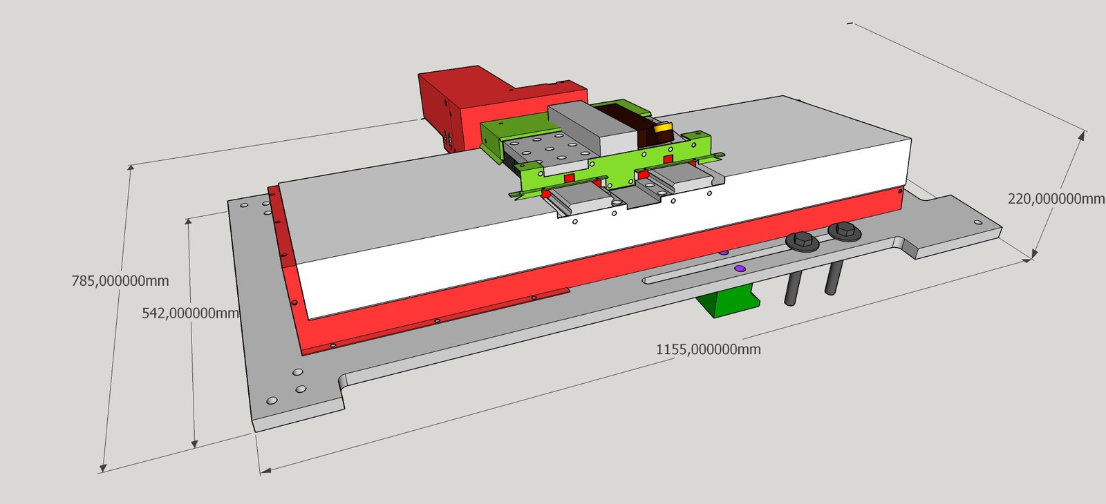 3D view of the mobile CNC wheel lathe