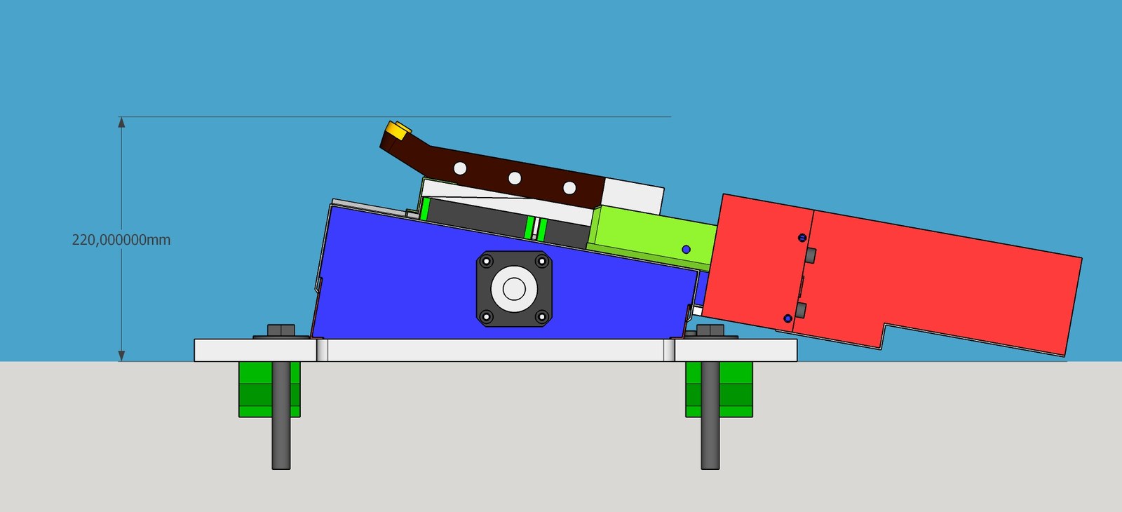 Side 3D view of the mobile CNC wheel lathe