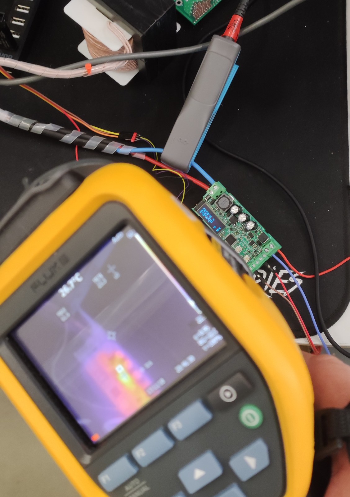 Proportional hydraulic valve driver during thermal check